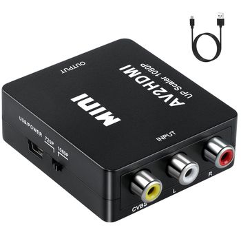 Adaptador / Convertidor De Señal Rca A Hdmi Black