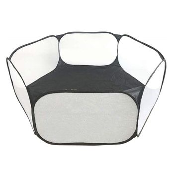 Jaula Plegable Para Animales Pequeños De Interior/exterior, Negro