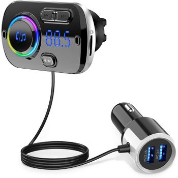 Transmisor Fm Inalámbrico Bluetooth 5.0 Qc3 Para El Coche