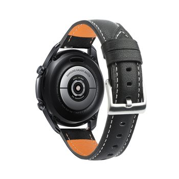 Correa De Cuero Negro Compatible Con Galaxy Watch 3 45 Mm