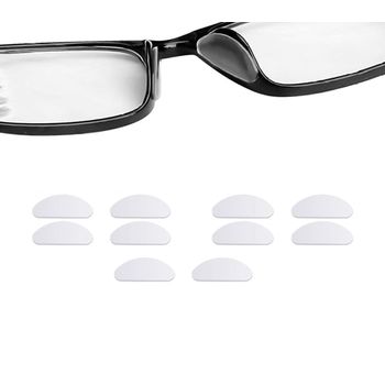 Almohadillas De Nariz De Silicona Transparente Para Gafas, 5 Pares (19 Mm)