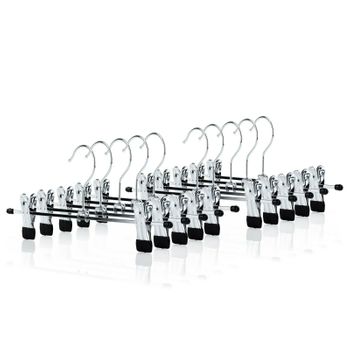 Percha Para Pantalones/faldas Con Clips   10-pack