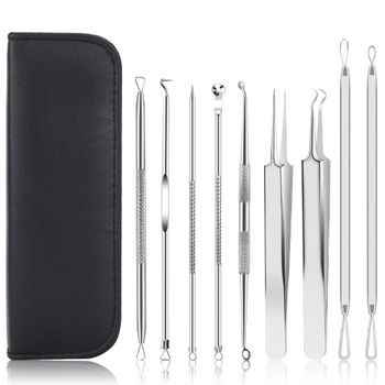 Kit De 10 Utensilios Removedores De Espinillas De Acero Inoxidable.