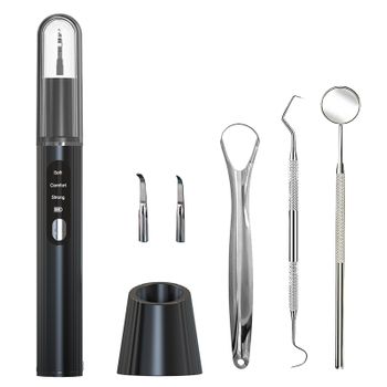 Limpiador Dental Ultrasónico Con 11 Accesorios Black