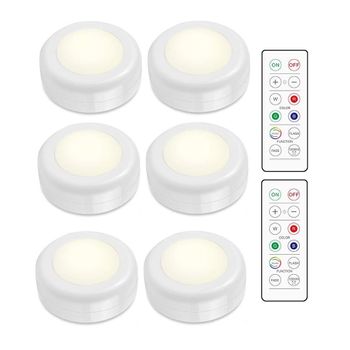 Pack De 6 Focos Led Con 2 Controles Remotos.