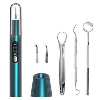 Limpiador Dental Ultrasónico Con 11 Accesorios Green