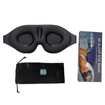 Antifaz Para Dormir 3d Con Accesorios. Black