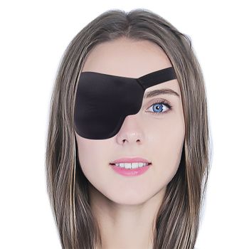 Parche 3d Para Ojo Derecho Con Cinta Ajustable. Black