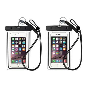 Funda Impermeable Para Smartphone - Universal - Negro   2 Paquetes