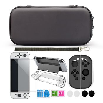 Funda Con 9 Accesorios Para Nintendo Switch Oled, Azul Black