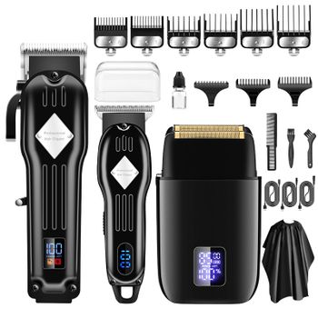 Juego De Cortapelos Profesional Para Cortar Barba. Black