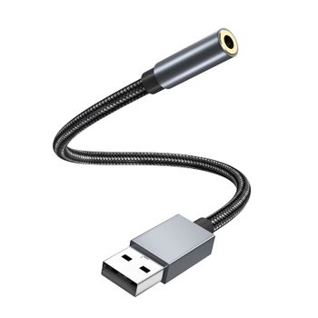 Adaptador De Audio Usb A 3,5 Mm (hembra) Grey