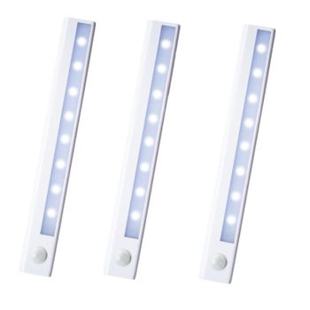 Pack De 3 Luces Led Con Sensor De Movimiento White