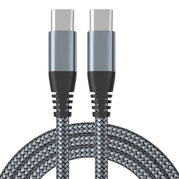 Cable De Carga Usb-c De Carga Rápida De 60w, Compatible Con Iphone 15/plus/pro Max, Samsung Galaxy S24/s23/s22, Pixel 7 Pro Grey 2 Metros