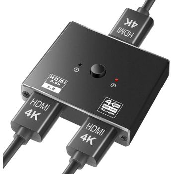 Conmutador Hdmi 2.0 2 En 1 Salida 4k Divisor Hdmi 1 Entrada 2 Salida