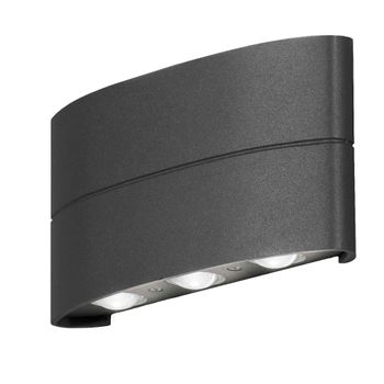 Lámpara Led De Pared Chieri Gris Antracita 6x1,2w Konstsmide