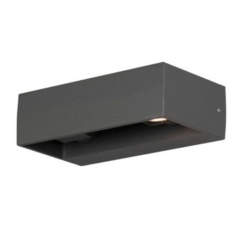 Lámpara Led De Pared Monza Gris Oscuro 2x6w Konstsmide