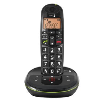 Teléfono Fijo Senior Dect Con Contestador Phoneeasy 105wr Doro Negro