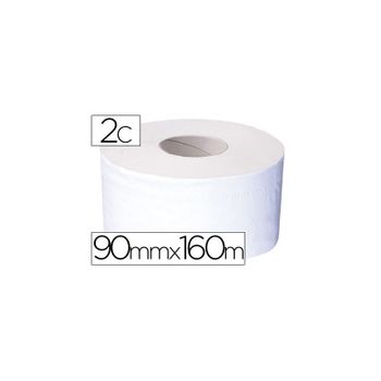 Papel Higienico Mini Jumbo 2 Capas 160 Mt Para Dispensador T2 12 Unidades