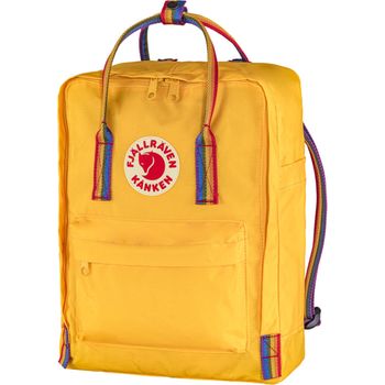 Fjallraven Kånken Rainbow Mochila, Unisex Adulto, Patrón De Amarillo Cálido-arco Iris, 27x13x38cm