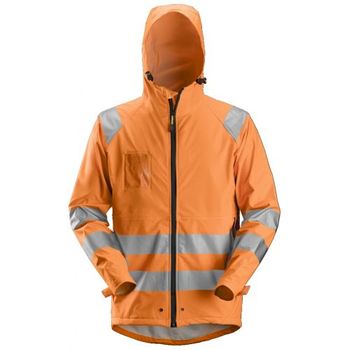 Snickers Workwear-82335500003-8233 Chaqueta Impermeable Pu Alta Visibilidad Clase 3 Naranja Talla Xs