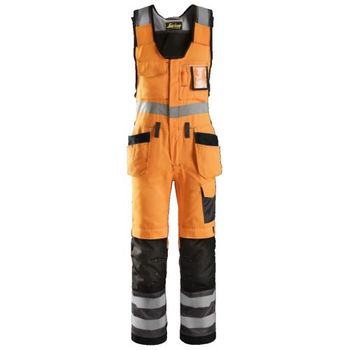 Snickers Workwear-02135574052-0213 Peto Bolsillos Flotantes Alta Visibilidad Clase 2 Naranja-gris Antracita Talla 52