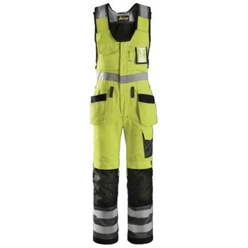 Snickers Workwear-02136674084-0213 Peto Bolsillos Flotantes Alta Visibilidad Clase 2 Amarillo-gris Antracita Talla 84