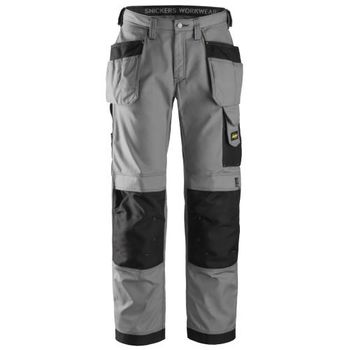 Snickers Workwear-32131804044-3213 Pantalón Largo Rip-stop Con Bolsillos Flotantes Gris-negro Talla 44