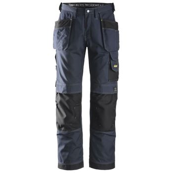 Snickers Workwear-32139504152-3213 Pantalón Largo Rip-stop Con Bolsillos Flotantes Azul Marino-negro Talla 152