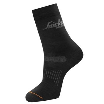 Snickers Workwear-92130400044-9213 Calcetines Lana Allroundwork Pack De 2 Negro Talla 41-44