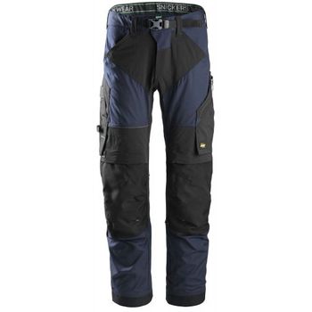 Snickers Workwear-69039504050-6903 Pantalón Largo Flexiwork+ Azul Marino-negro Talla 50