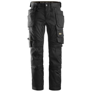 Snickers Workwear-62410404050-pantalón Elástico Allroundwork Con Bolsillos Flotantes Negro Talla 50