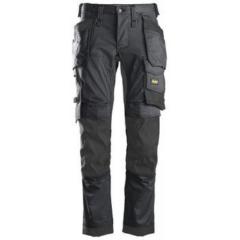 Snickers Workwear-62415804058-pantalón Elástico Allroundwork Con Bolsillos Flotantes Gris Acero-negro Talla 58