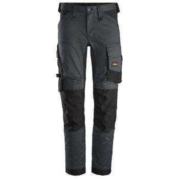 Snickers Workwear-63415804048-pantalones Elásticos Allroundwork Gris Acero-negro Talla 48
