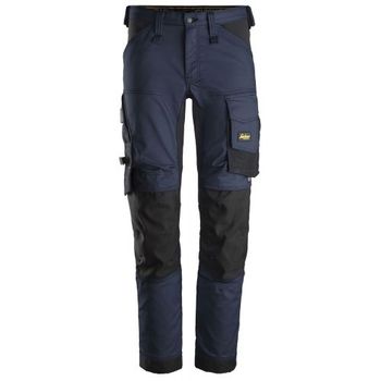 Snickers Workwear-63419504046-pantalones Elásticos Allroundwork Azul Marino-negro Talla 46
