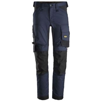 Snickers Workwear-63419504052-pantalones Elásticos Allroundwork Azul Marino-negro Talla 52