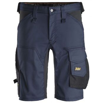 Snickers Workwear-61439504046-pantalones Cortos Elásticos Allroundwork Azul Marino-negro Talla 46