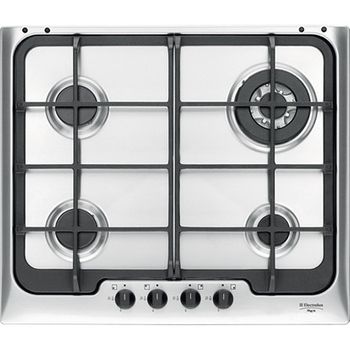 Electrolux Px640uov Hobs Negro, Acero Inoxidable Integrado Encimera De Gas 4 Zona(s)