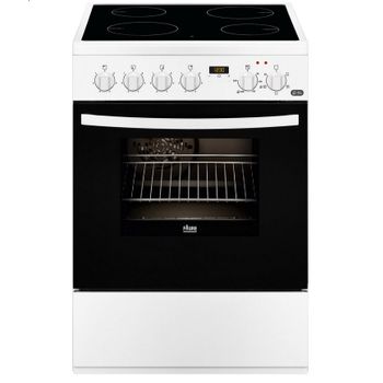 Faure Cocina Vitrocerámica De 56l Con 4 Fuegos Blancos - Fcv6530cwa