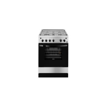 Cocina Vitrocerámica Zanussi ZCV65201WA Blanca de 85 x 60 cm con 4 zonas y  Horno Grill Multifunción Clase A