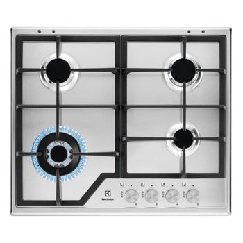 Electrolux Kgs6436sx Placa De Gas 60cm 4 Zpnas Serie 600 Slim