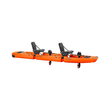 Kayak Modular Kingfisher Tandem Point 65 Para Pesca Con Pedaleras Naranja