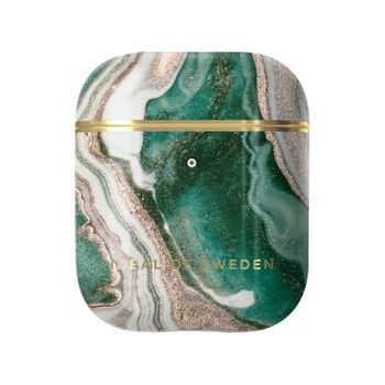 Carcasa Airpods 1 Y 2 Golden Jade Marble Resistente Ideal Of Sweden Verde