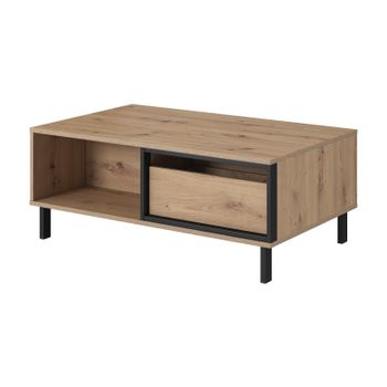 Mesa De Centro Nest 102x62x44 Crema & Negro