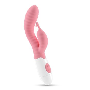 Vibrador Con Estimulador De Clítoris Crushious Gummie Rosa