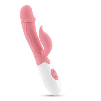 Vibrador Con Estimulador De Clítoris Crushious Mochi Rosa