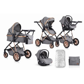 Carrito De Bebé Trio 3 In 1 Midas Gris