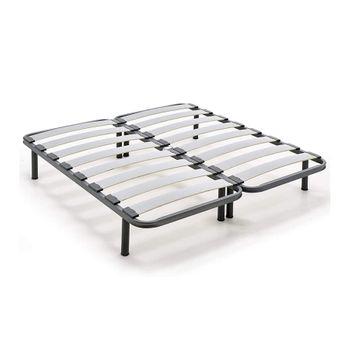 Somier 135x200 Cm Tubo Acerado 40x30 Mm Láminas Anchas Con Sistema  Anti-ruido. Patas Cilíndricas De 25 Cm. con Ofertas en Carrefour