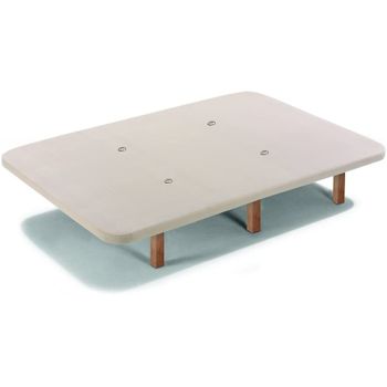 HOGAR24 ES Base tapizada 135 x 190 Reforzada con 6 Patas metálicas Alto 26  cm, tapizado 3D Color Beige + 4 válvulas de transpiración. : :  Hogar y cocina