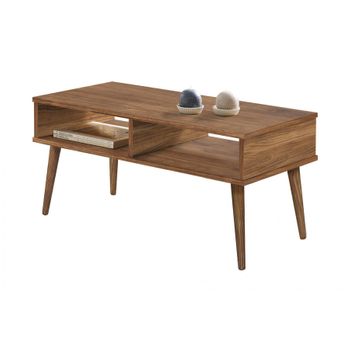 Mesa De Centro Elevable Con Cajón, Estilo Escandinavo, Acabado Encerado Y  Negro, Madera Maciza Pino 100% Natural. Medidas: 100 X 50 X 47 Cm con  Ofertas en Carrefour